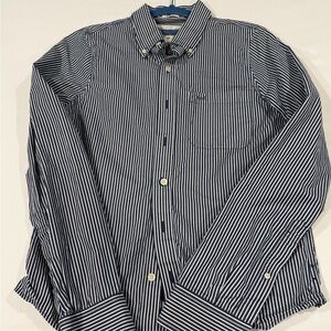 Vintage Abercrombie & Fitch Navy Striped Button Down Shirt, Great Price!